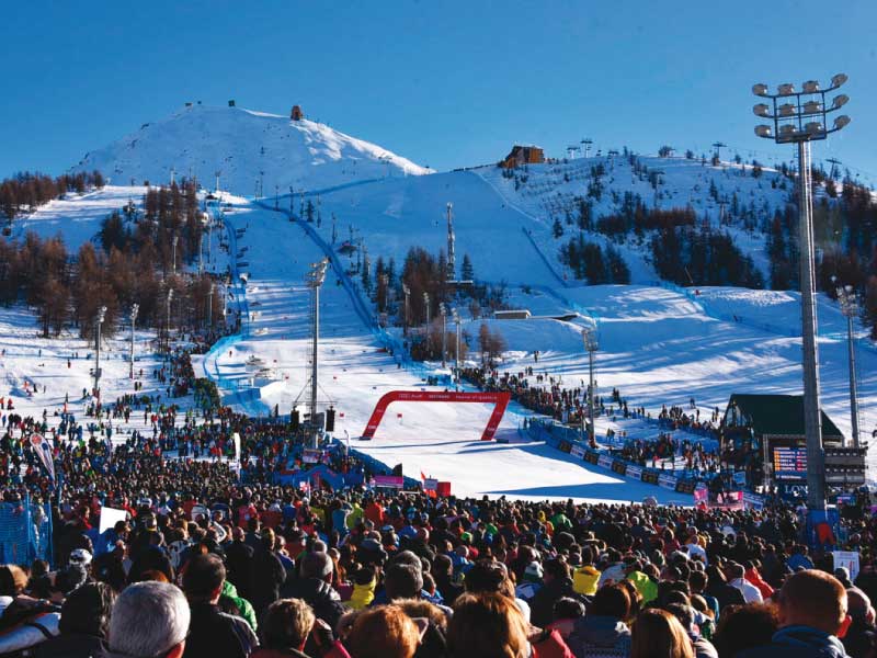 La Coppa del Mondo di sci alpino femminile a Sestriere (Torino)