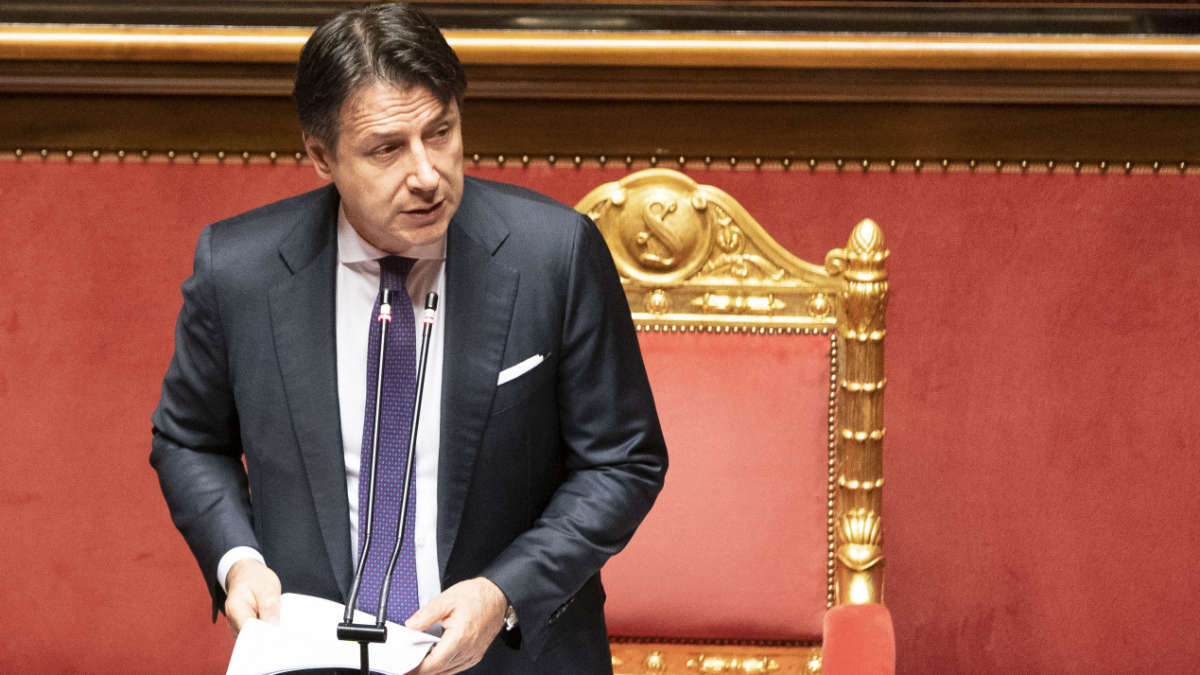 Giuseppe Conte in Senato