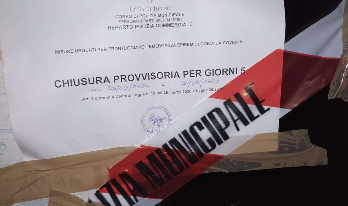 Chiuso circolo a Torino