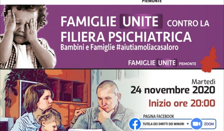 Famiglie contro la filiera psichiatrica e la “soluzione” psicofarmaci ai bambini Famiglie contro la filiera psichiatrica e la “soluzione” psicofarmaci ai bambini