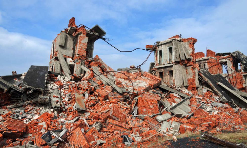 Crolla edificio a Nizza Monferrato