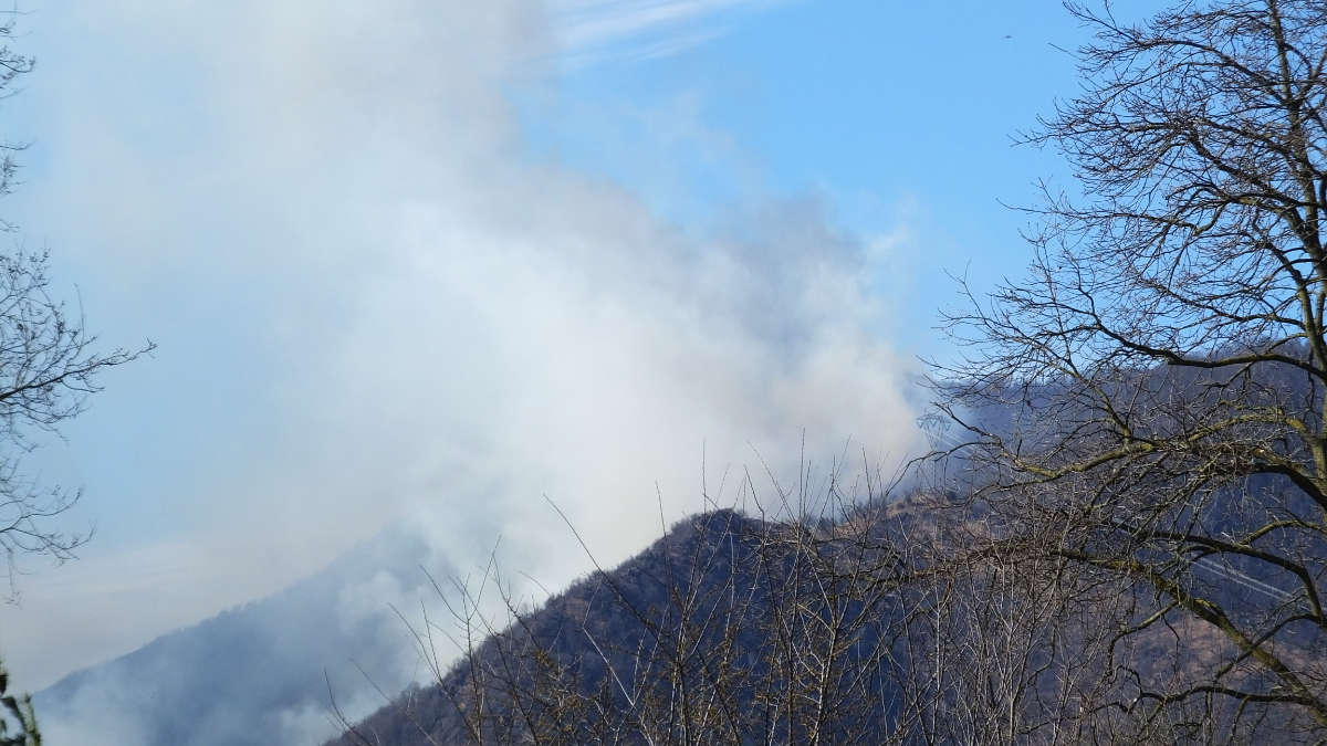 Incendio sul Musiné