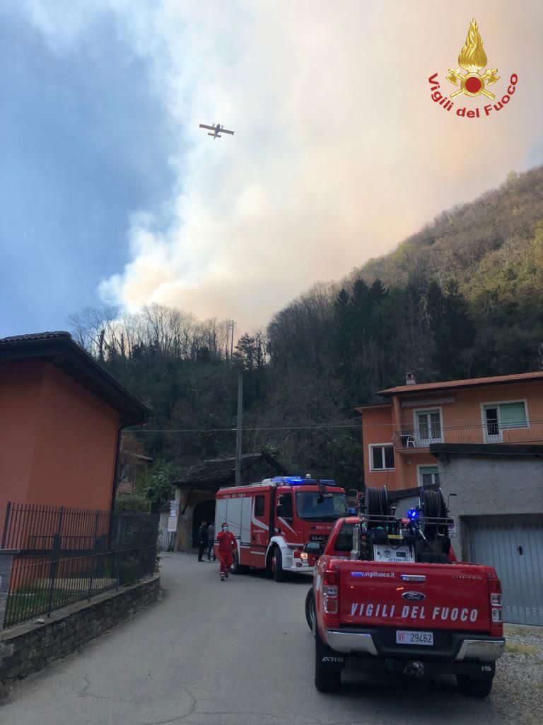 L'incendio nel Verbano