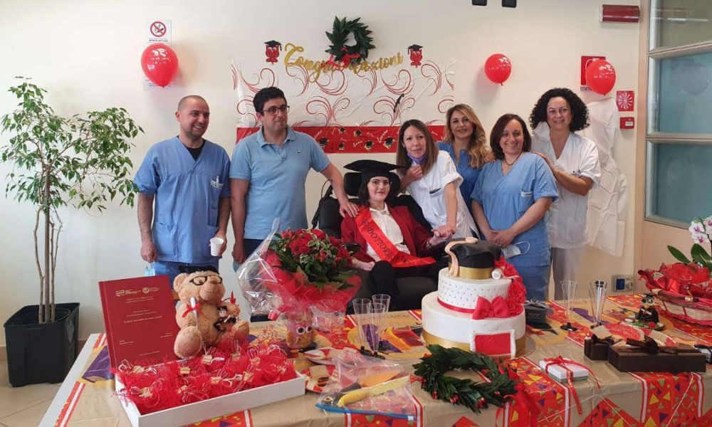 Alessia si laurea in ospedale