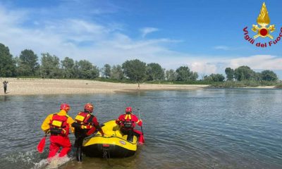 Vigili del Fuoco sul fiume Sesia