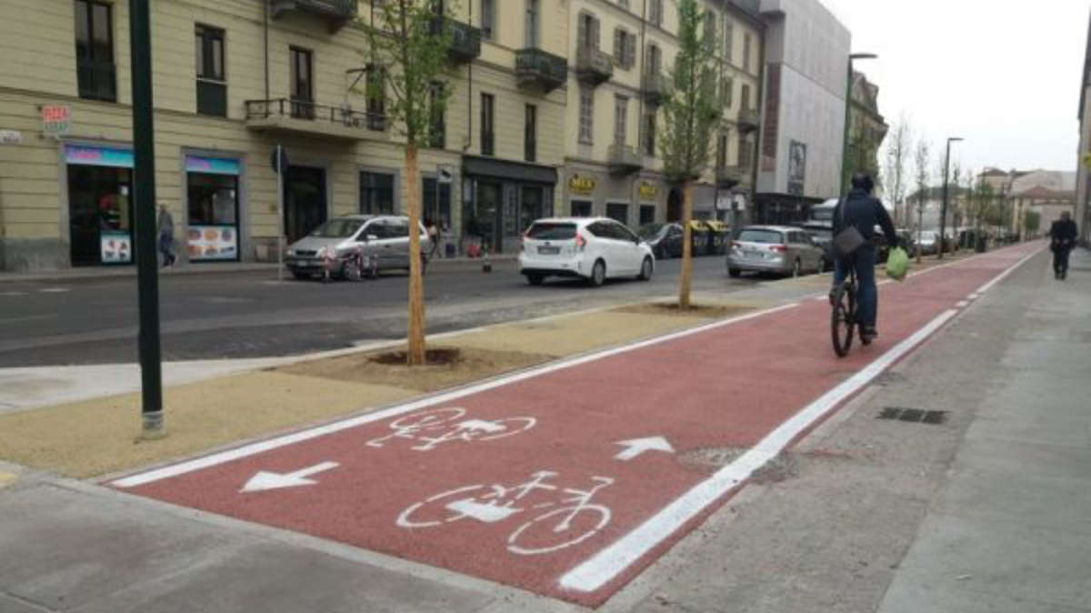 Pista ciclabile via Nizza Torino