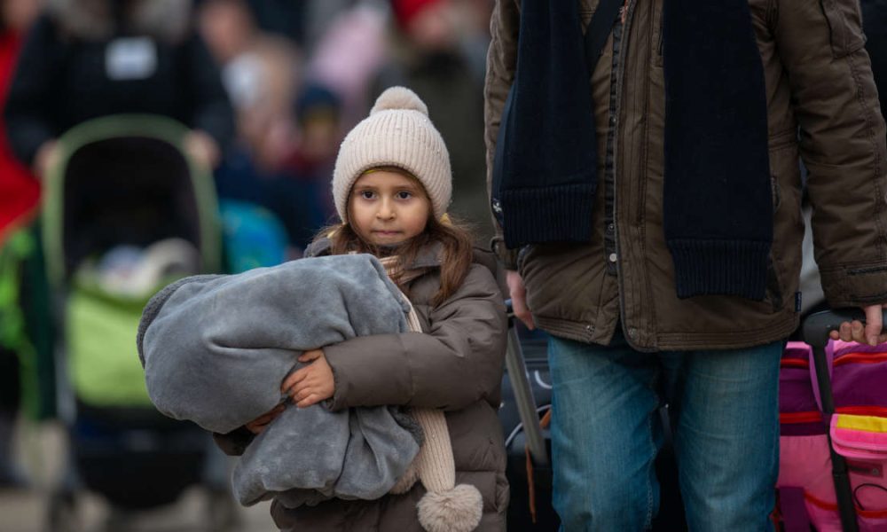 Bambini in fuga dall'Ucraina