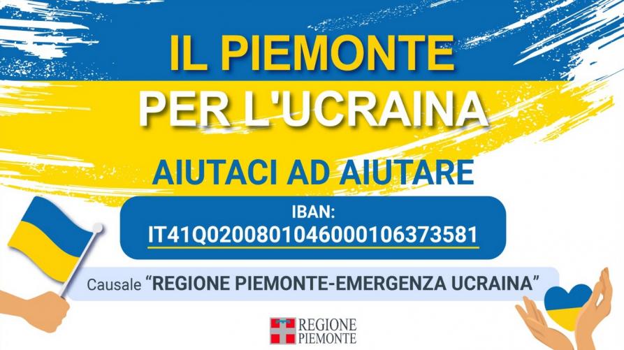 Il conto corrente della Regione Piemonte per donare