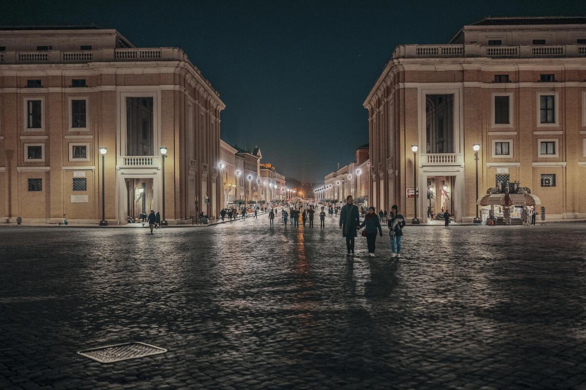 Piazza di sera